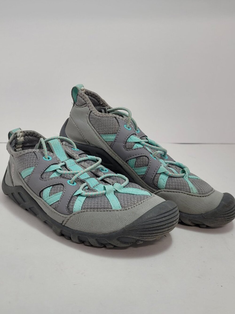 Merrell M-Hydro Cove MK163809 Girls Gray/Turquoise Walking Sneakers Shoes Sz 2M